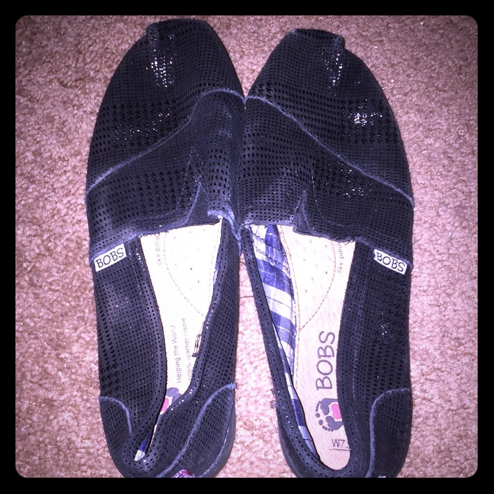 Donating soon!!! Bobs black slip on shoes